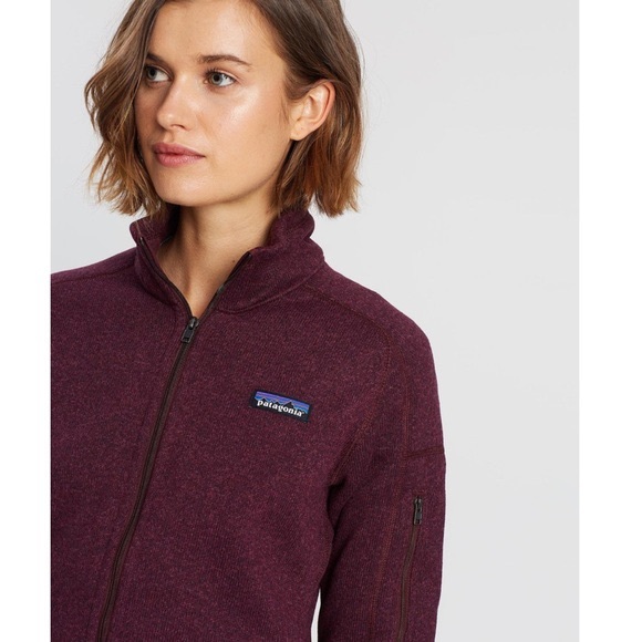 Patagonia Sweaters - Patagonia Maroon Fleece Lined Better Sweater Sz M